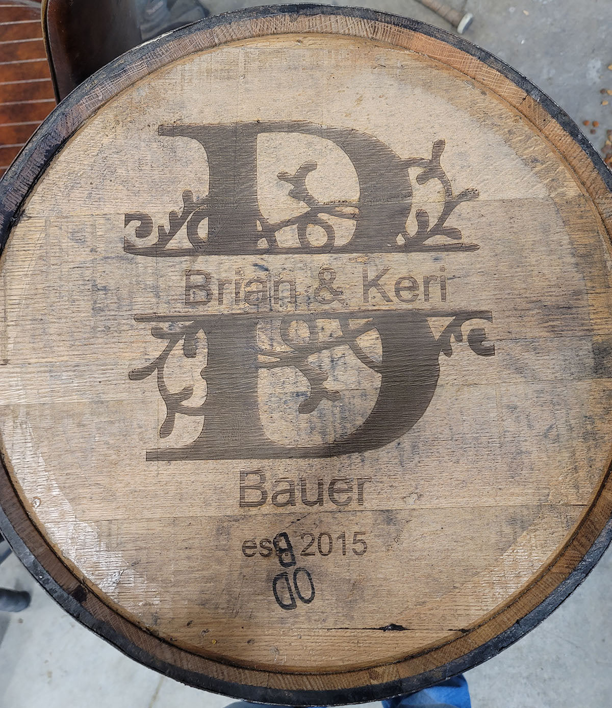 Whiskey Barrel Lid