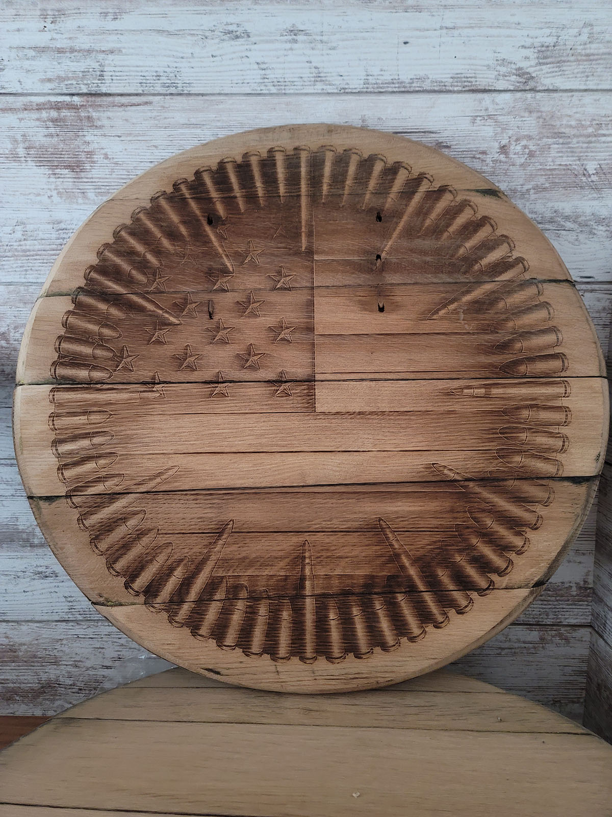 Whiskey Barrel Lid