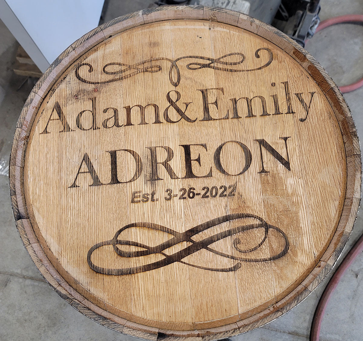 Whiskey Barrel Lid