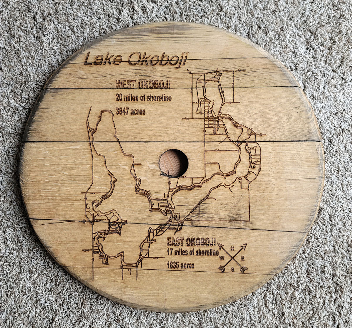 Whiskey Barrel Lid