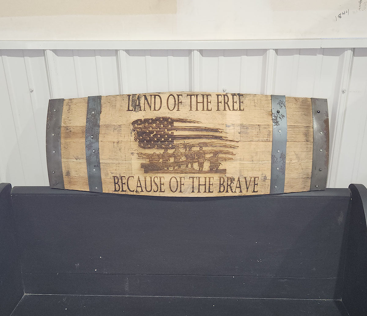 Whiskey Barrel Stave Sign