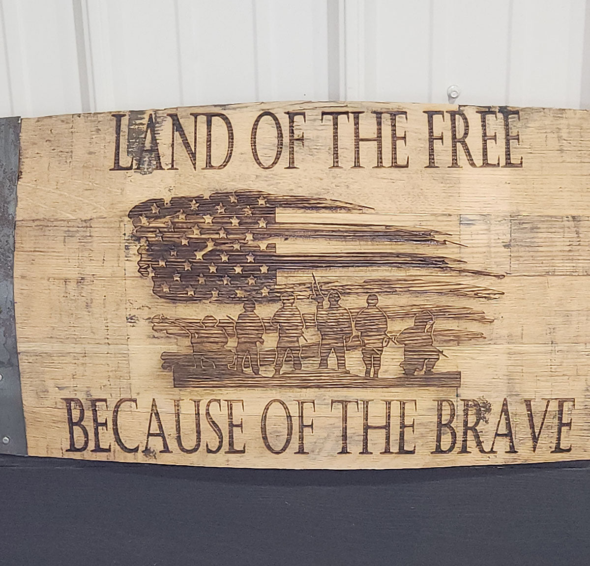 Whiskey Barrel Stave Sign