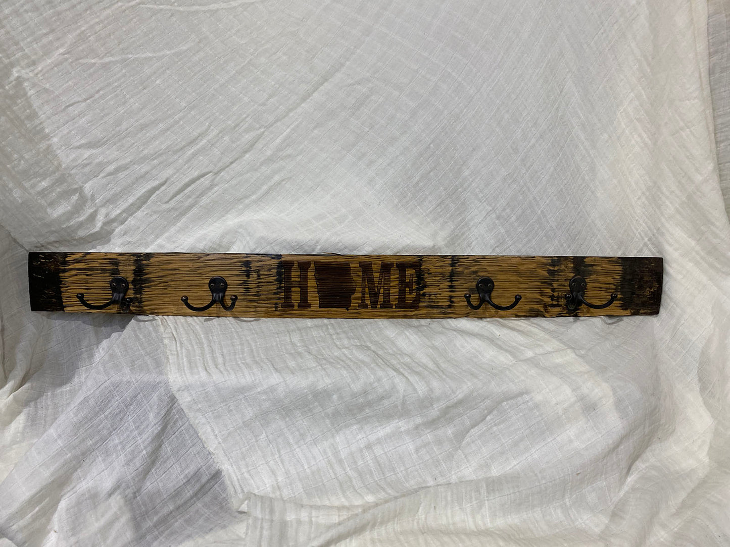 Whiskey Barrel Stave Coat Hanger